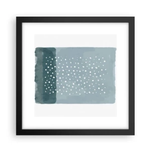 Poster in einem schwarzem Rahmen - Auf Blau gewachsen - 30x30 cm