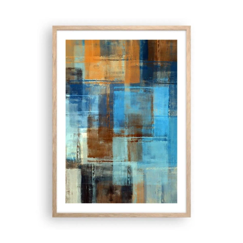 Poster in einem Rahmen aus heller Eiche - Durch den blauen Schleier - 50x70 cm