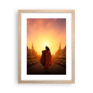 Poster in einem Rahmen aus heller Eiche - In Frieden für die Ewigkeit - 30x40 cm