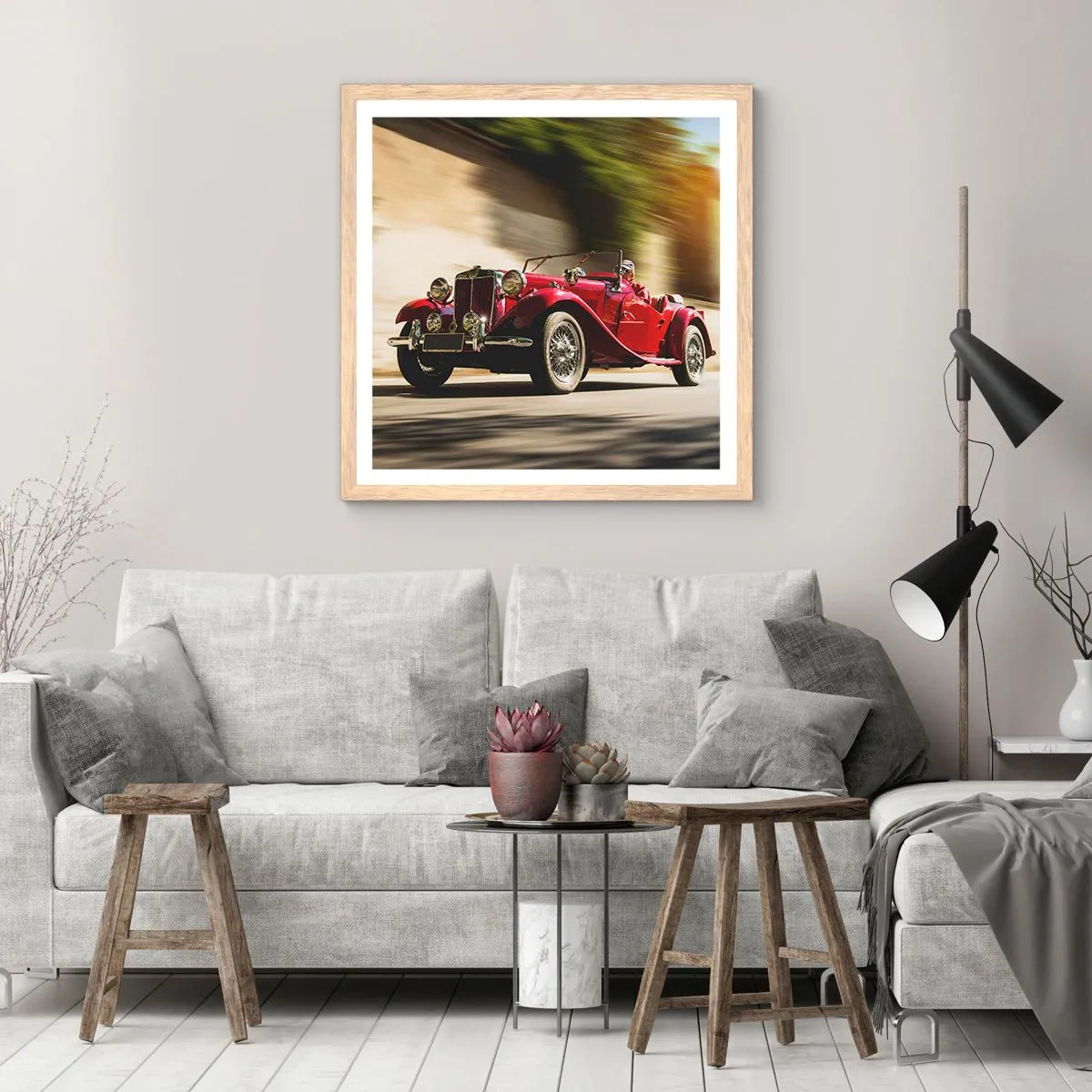 Poster in einem Rahmen aus heller Eiche - Schöner als Nike von Samothrake - 30x30 cm