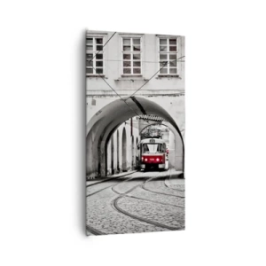 Bild auf Leinwand - Leinwandbild - Durch das Stadtlabyrinth - 65x120 cm