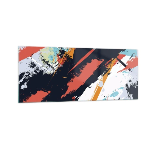 Glasbild - Bild auf glas - Dynamische Komposition - 100x40 cm