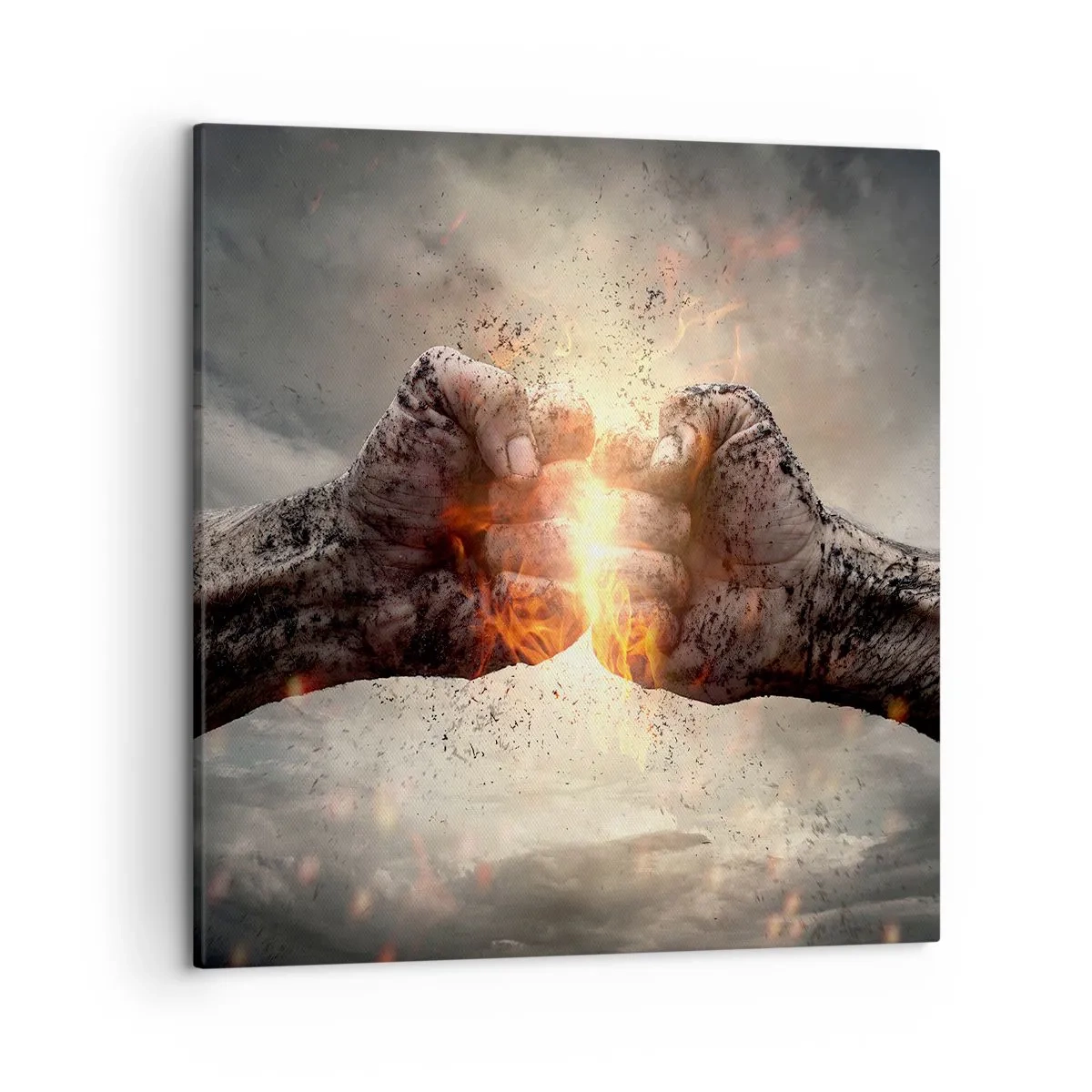 Bild auf Leinwand - Leinwandbild - Steh auf für einen Kampf - 50x50 cm