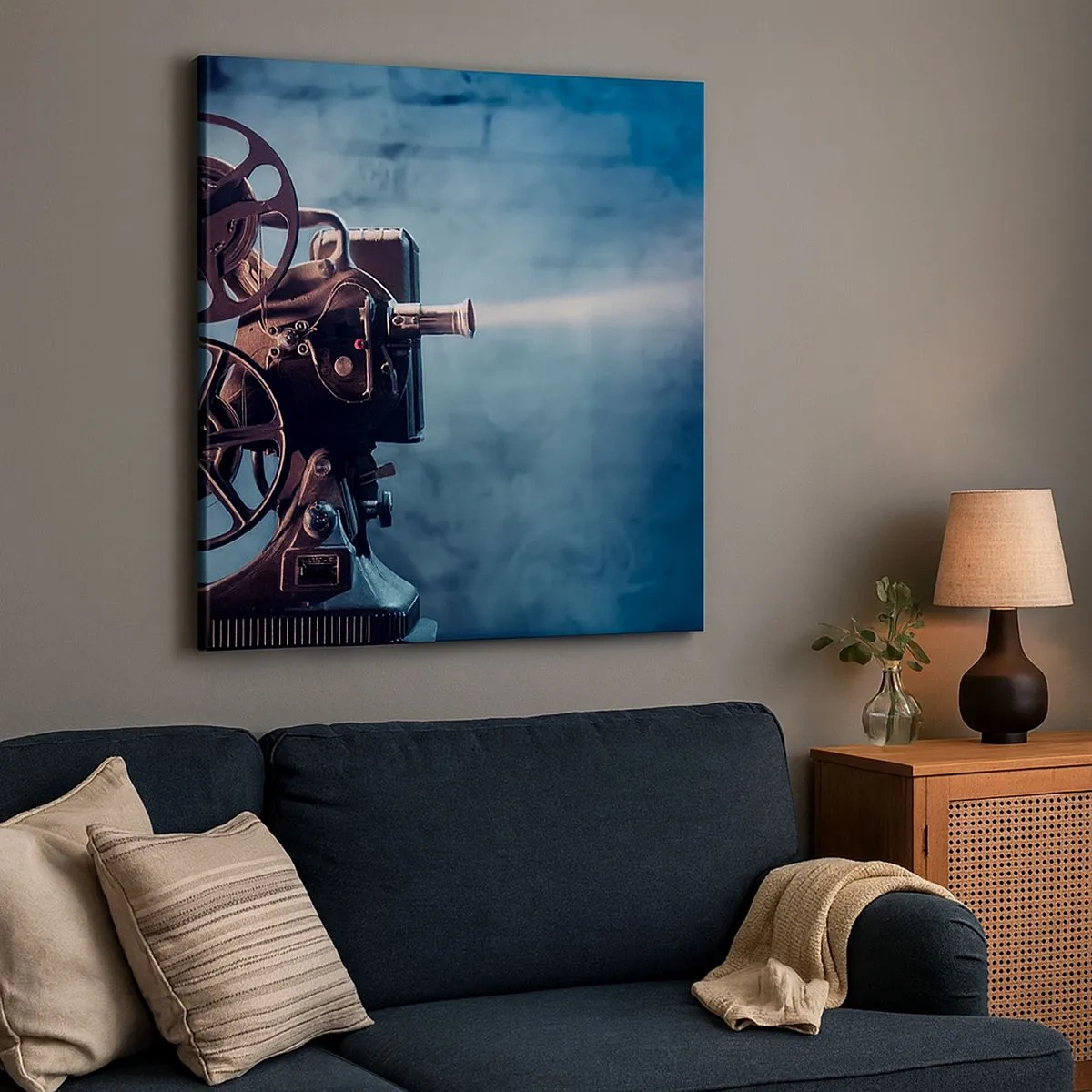 Bild auf Leinwand - Leinwandbild - Im alten Kino - 30x30 cm