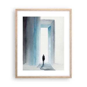 Poster in einem Rahmen aus heller Eiche - Lebe ohne Grenzen - 40x50 cm