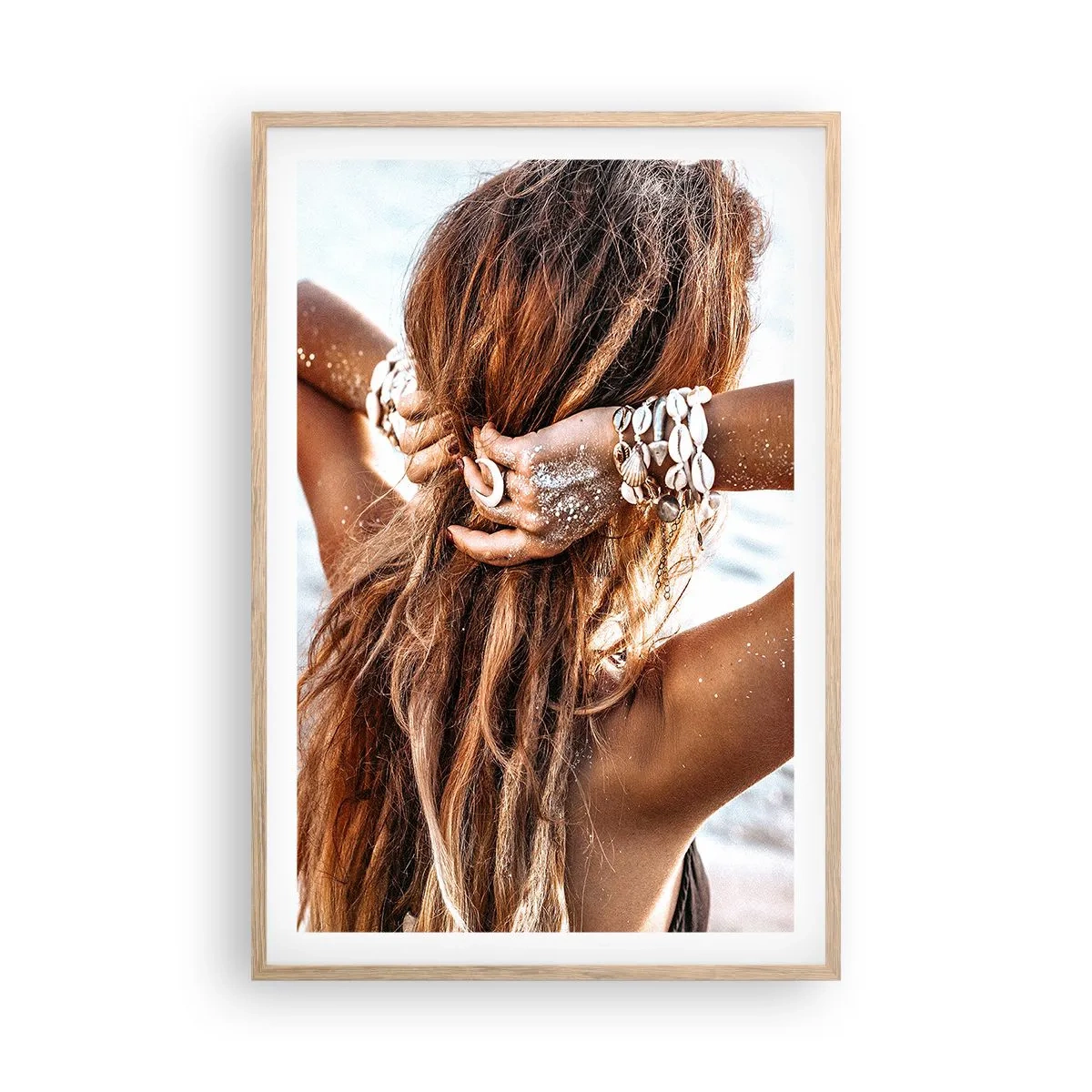 Poster in einem Rahmen aus heller Eiche - Eine Schwester von Wasser und Sonne - 61x91 cm
