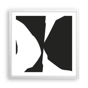Poster in einem weißen Rahmen - Positiv negativ - 50x50 cm