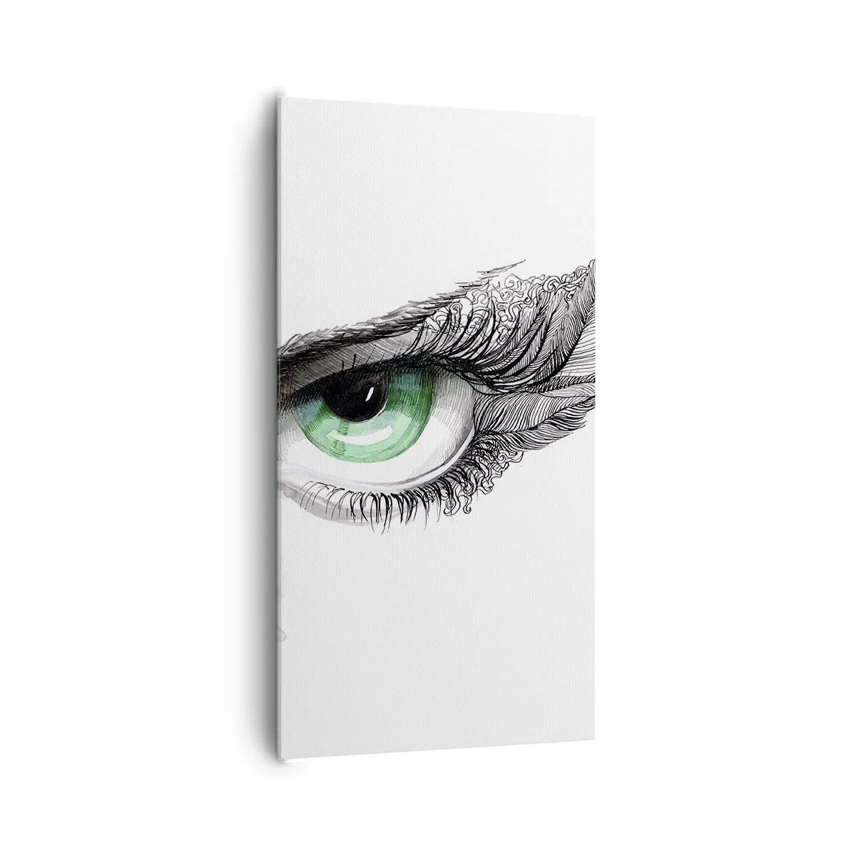 Bild auf Leinwand - Leinwandbild - Schön und bereit zum Angriff - 65x120 cm