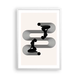Poster in einem weißen Rahmen - Sinnliche Symmetrie - 50x70 cm