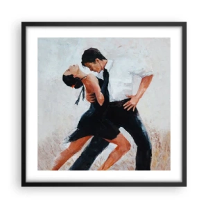 Poster in einem schwarzem Rahmen - Tango meiner Träume und Träume - 50x50 cm