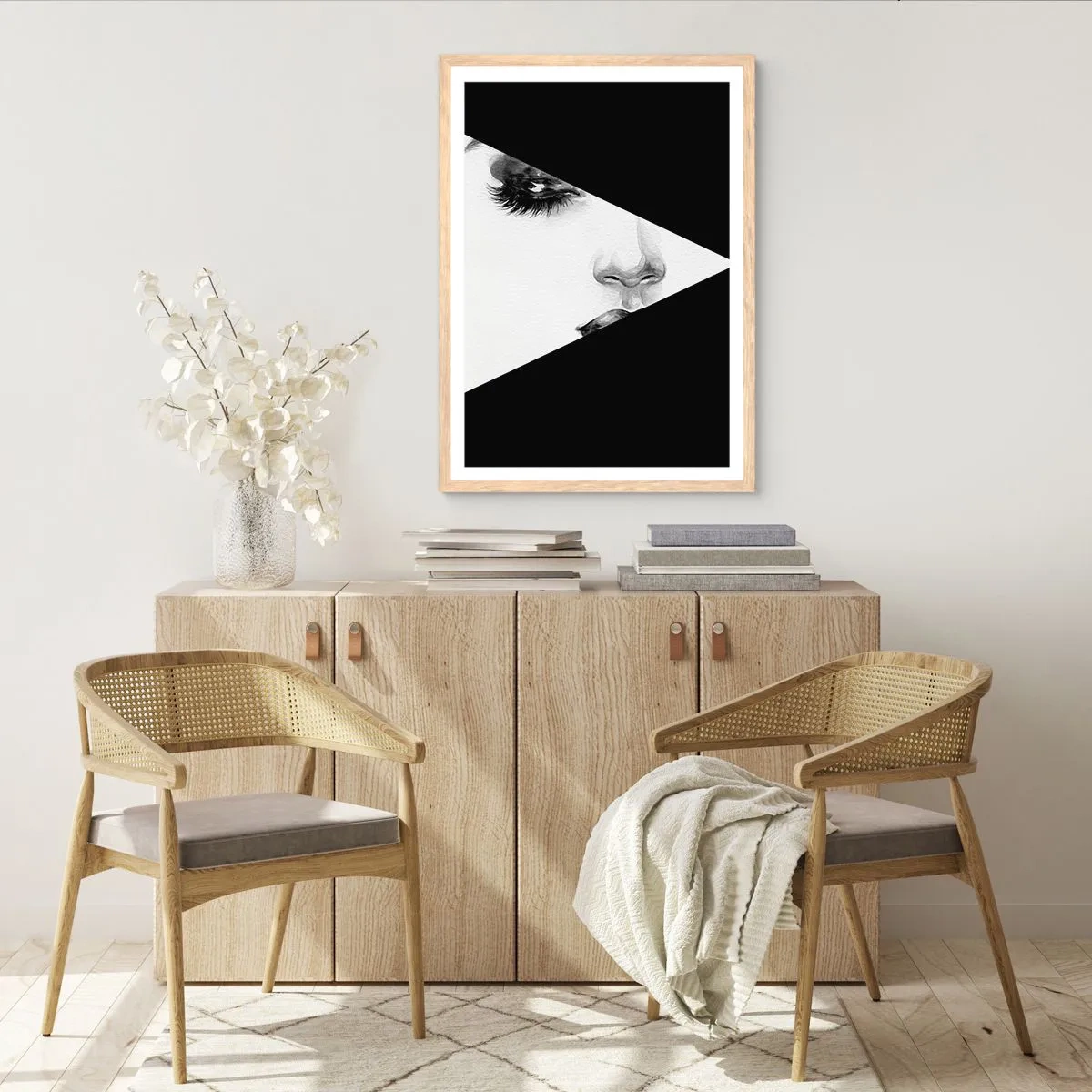 Poster in einem Rahmen aus heller Eiche - Immer unentdeckt - 61x91 cm