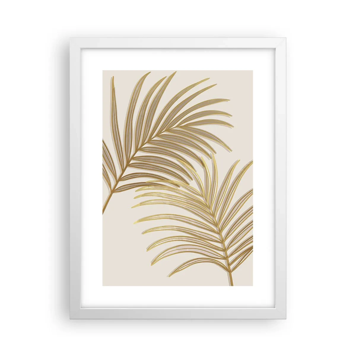 Poster in einem weißen Rahmen - Goldene Palme! - 30x40 cm