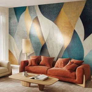 Maßgeschneiderte Fototapete Premium Canvas - Rhythmus und Welle - Abstraktion, Stück, Abgenutzt