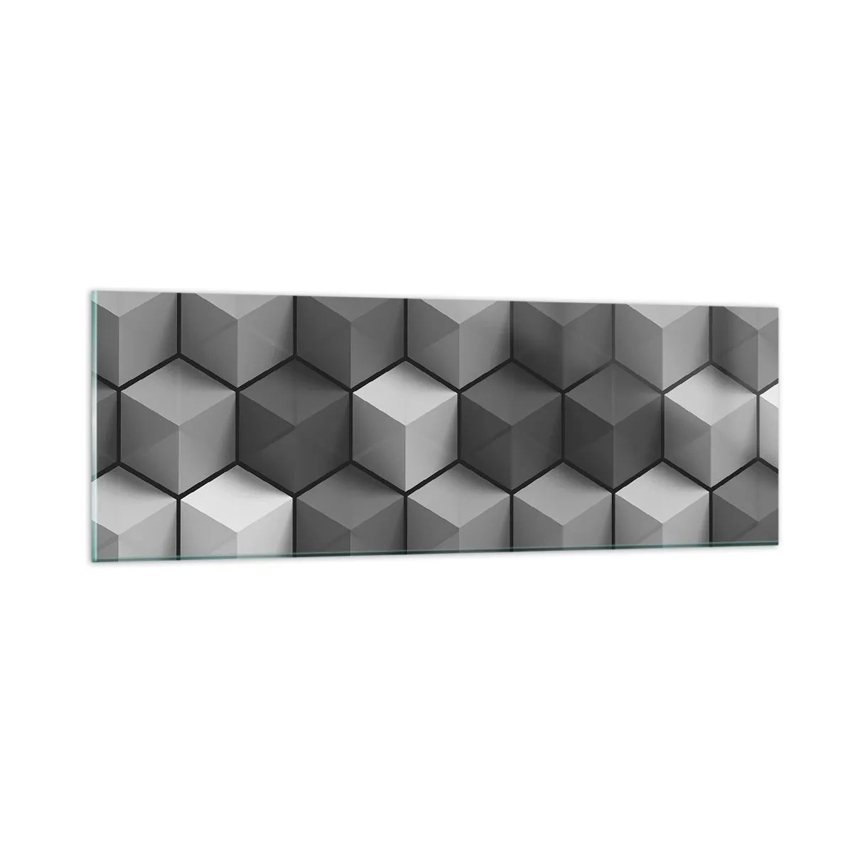 Glasbild - Bild auf glas - Kubistisches Puzzle - 90x30 cm