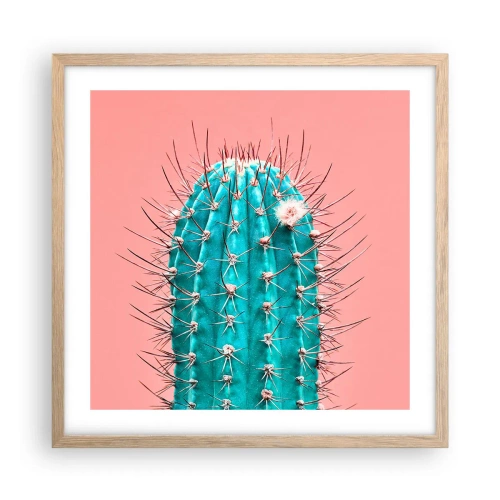 Poster in einem Rahmen aus heller Eiche - Schau einfach hin - 50x50 cm