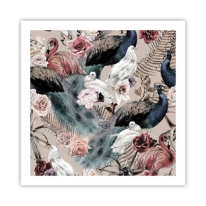 Poster - Im Schlossgarten - 60x60 cm