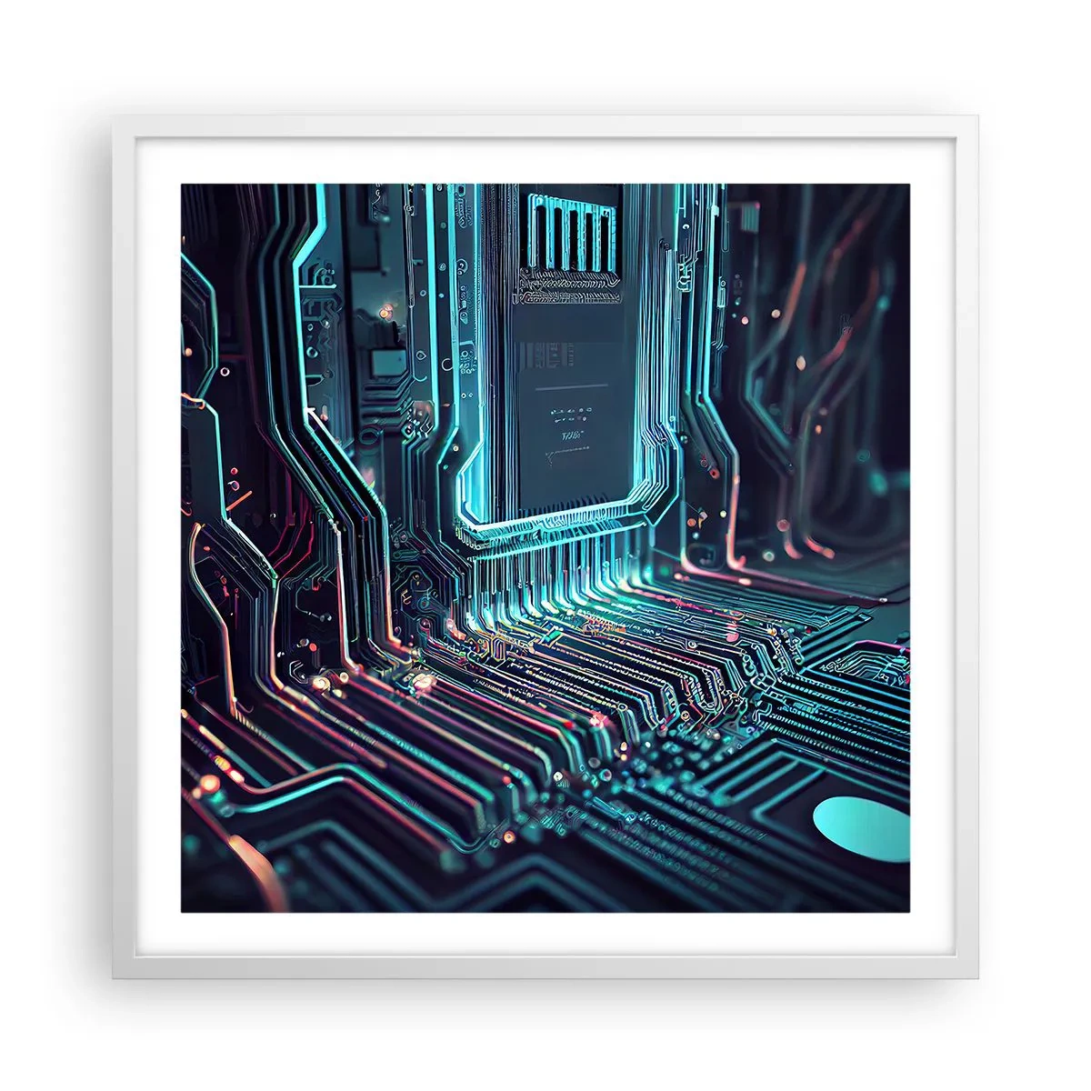 Poster in einem weißen Rahmen - Ich denke nur… - 60x60 cm