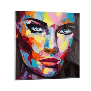 Glasbild - Bild auf glas - Auch die Seele ist bunt - 30x30 cm