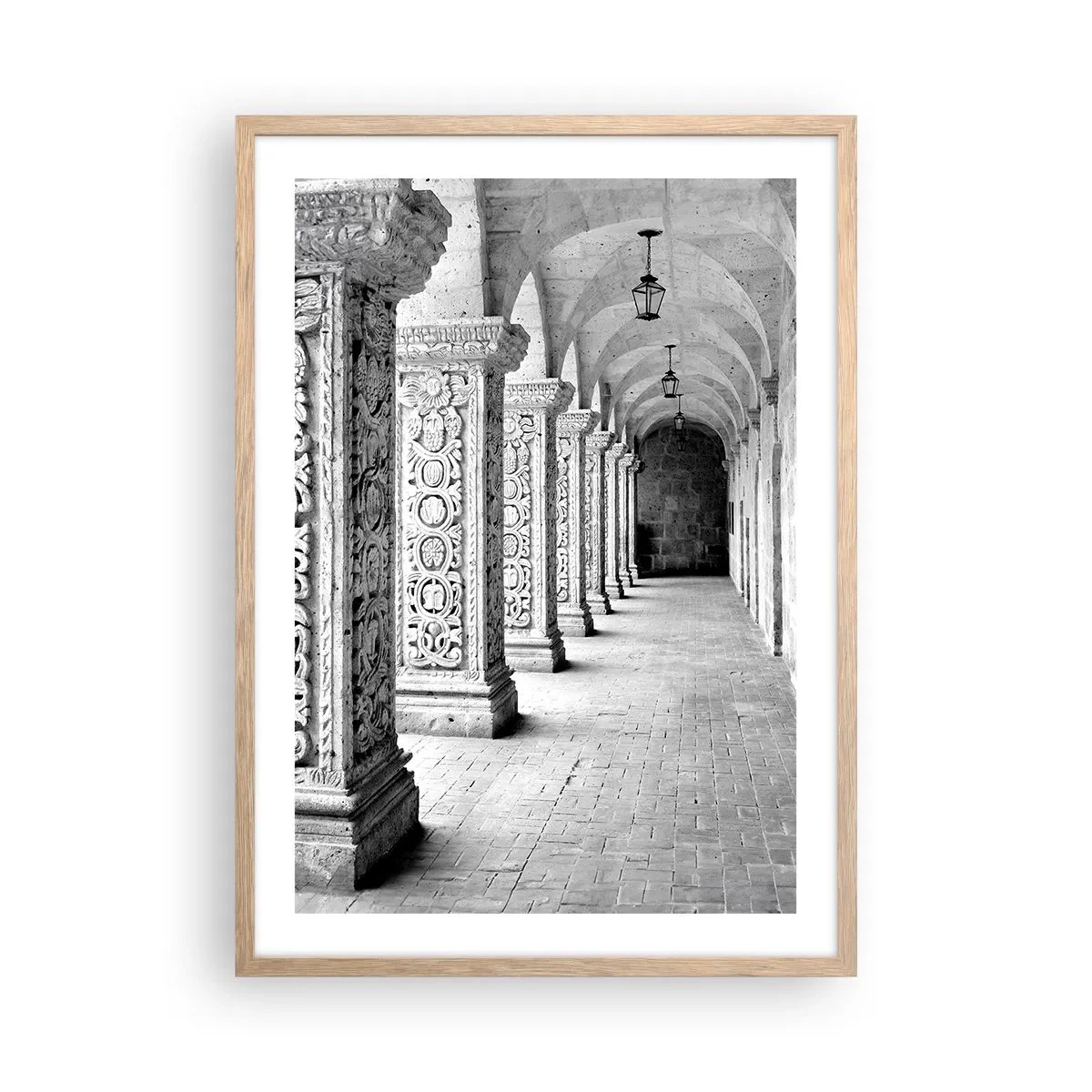 Poster in einem Rahmen aus heller Eiche - Und wo geht’s hin...? - 50x70 cm