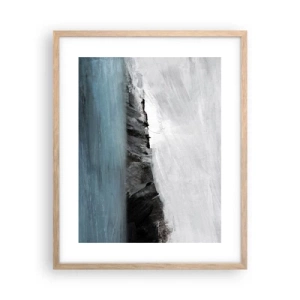 Poster in einem Rahmen aus heller Eiche - Wasser – Erde: Kampf der Naturelemente - 40x50 cm