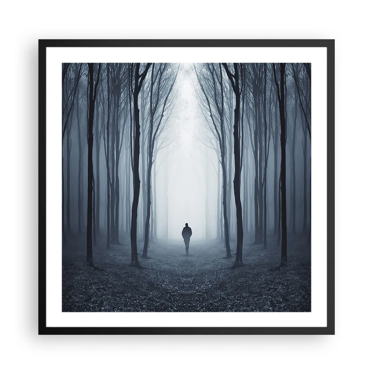 Poster in einem schwarzem Rahmen - Alles einfach und übersichtlich - 60x60 cm