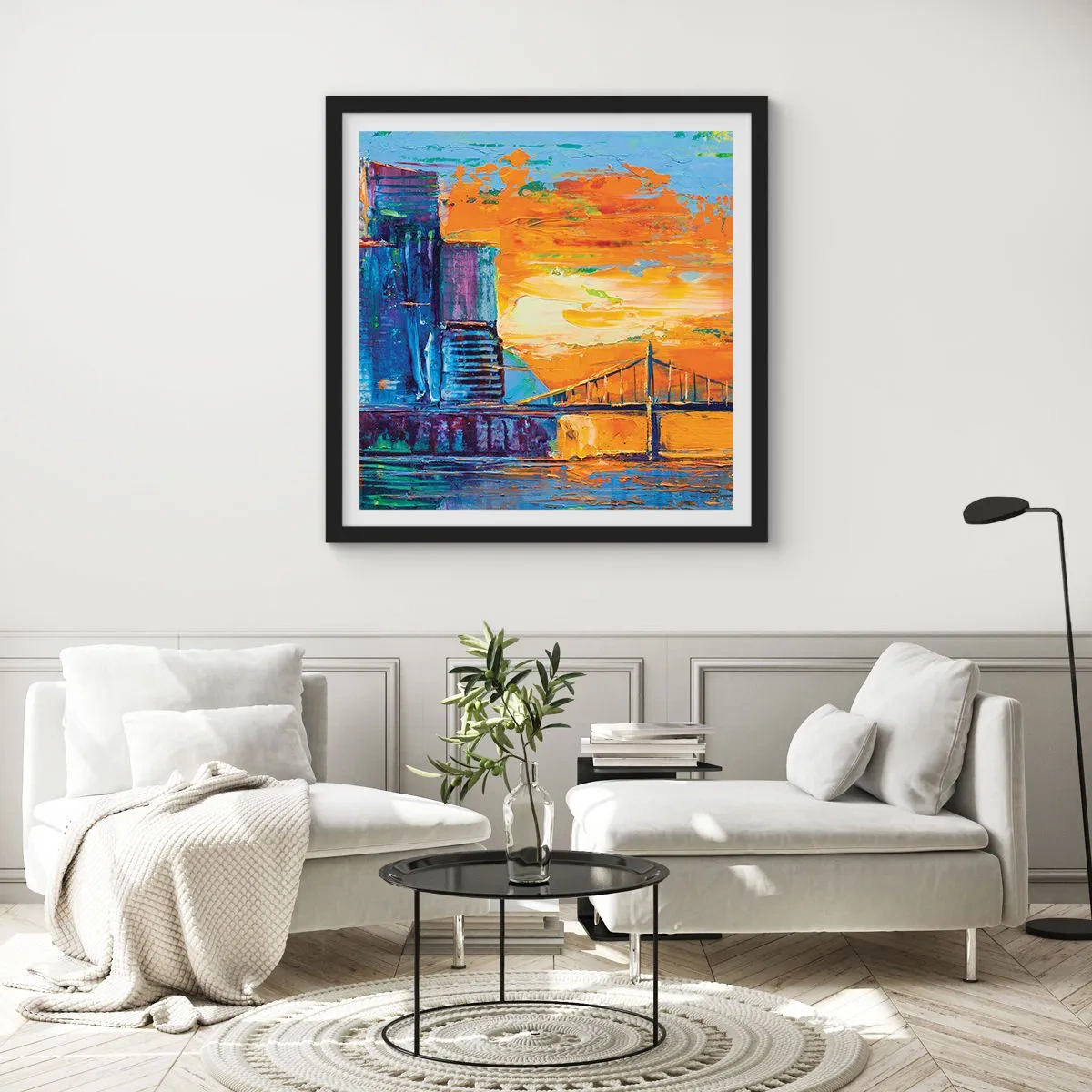 Poster in einem schwarzem Rahmen - Kultur und Natur - 30x30 cm