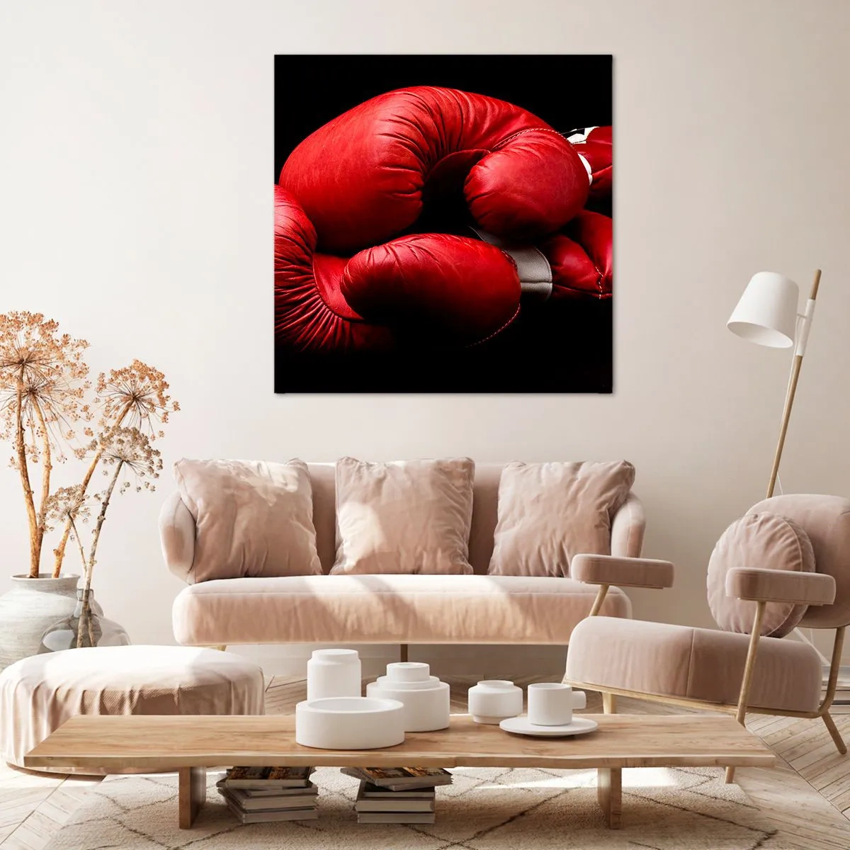 Bild auf Leinwand - Leinwandbild - Die Emotionen des Kampfes liegen hinter uns - 70x70 cm