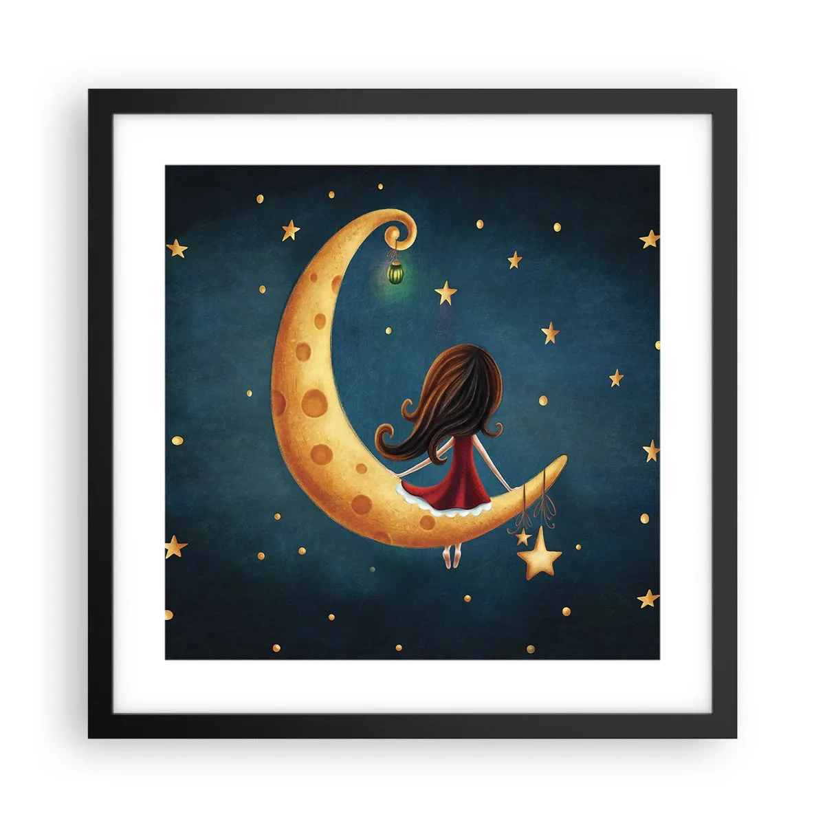 Poster in einem schwarzem Rahmen - Einmal… - 40x40 cm