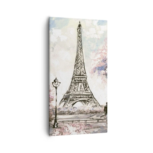 Bild auf Leinwand - Leinwandbild - Aprilspaziergang durch Paris - 55x100 cm