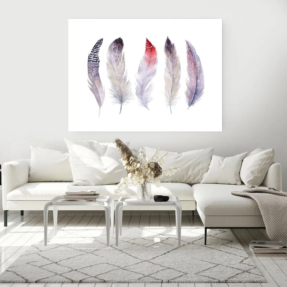 Poster - Zart wie mehrfarbiger Nebel - 70x50 cm