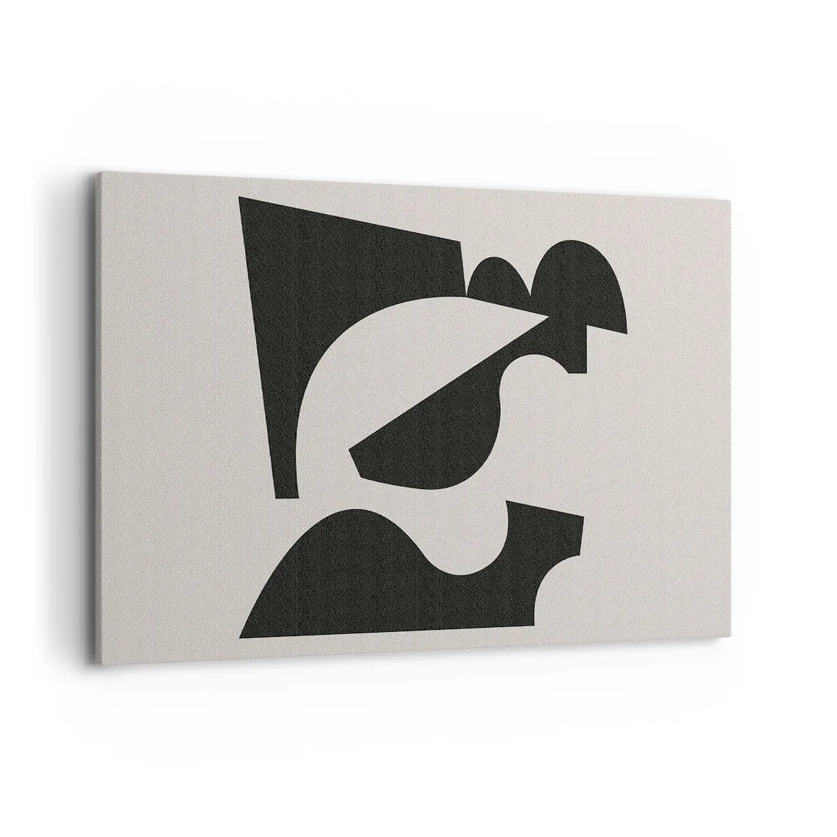 Bild auf Leinwand - Leinwandbild - Abstrakte geometrische Komposition in Schwarz und Weiß - 120x80cm - Zum Selbstbauen - Moderne Wanddekoration für Wohnzimmer und Schlafzimmer ARTTOR