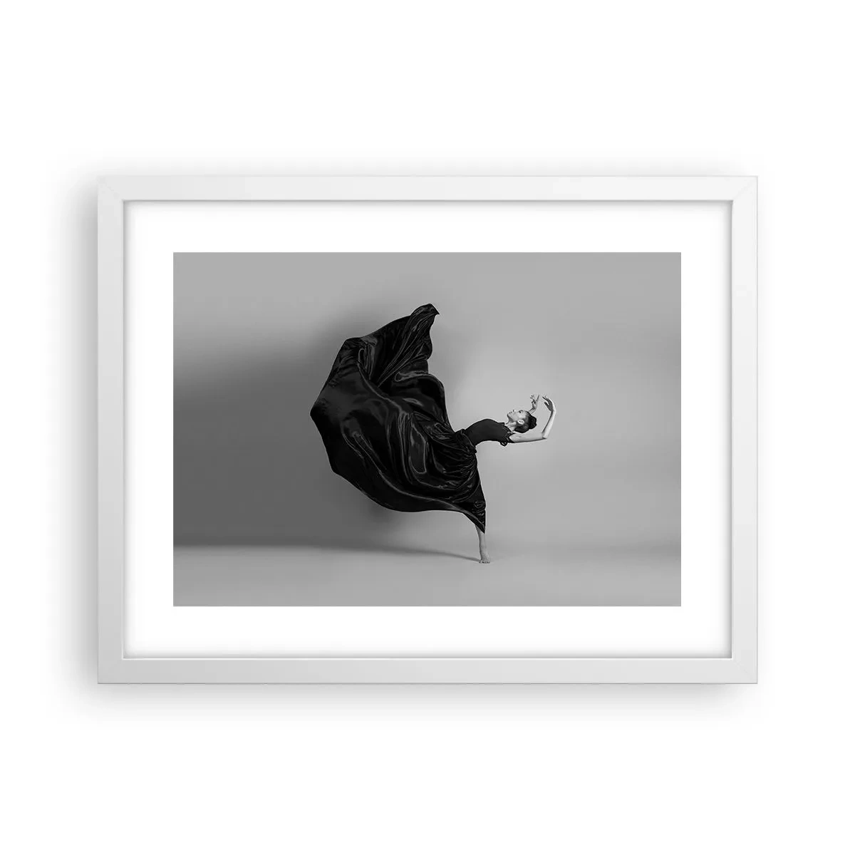 Poster in einem weißen Rahmen - Beflügelt durch die Musik - 40x30 cm