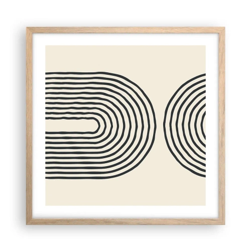 Poster in einem Rahmen aus heller Eiche - In einem Moment ... - 50x50 cm