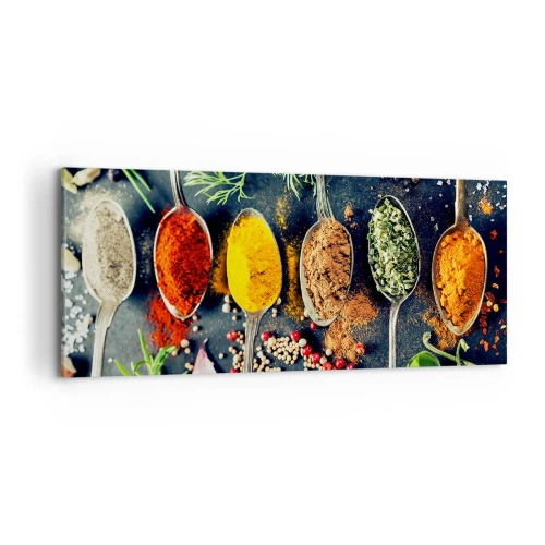 Bild auf Leinwand - Leinwandbild - Kulinarische Magie - 100x40 cm