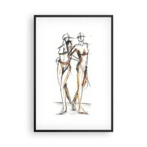 Poster in einem schwarzem Rahmen - Studie der Gnade - 61x91 cm