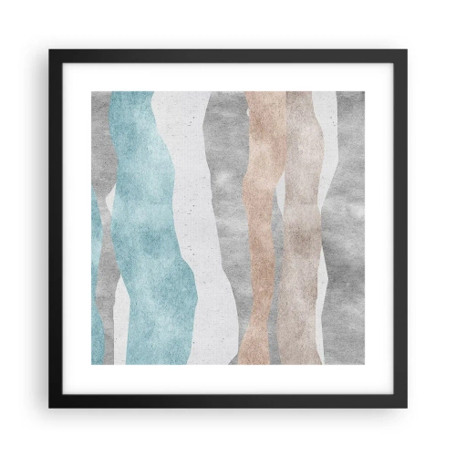 Poster in einem schwarzem Rahmen - Studie über Nähe - 40x40 cm