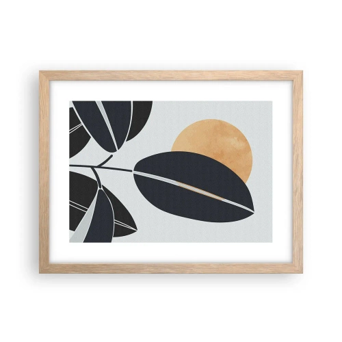 Poster in einem Rahmen aus heller Eiche - Heißer Sommertag - 40x30 cm