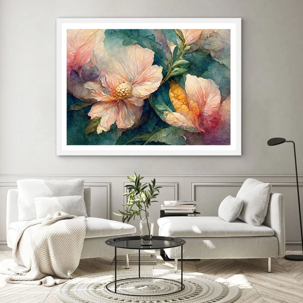 Poster in einem weißen Rahmen - Pure Subtilität - 40x30 cm