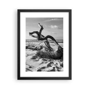 Poster in einem schwarzem Rahmen - Meeresskulptur - 30x40 cm