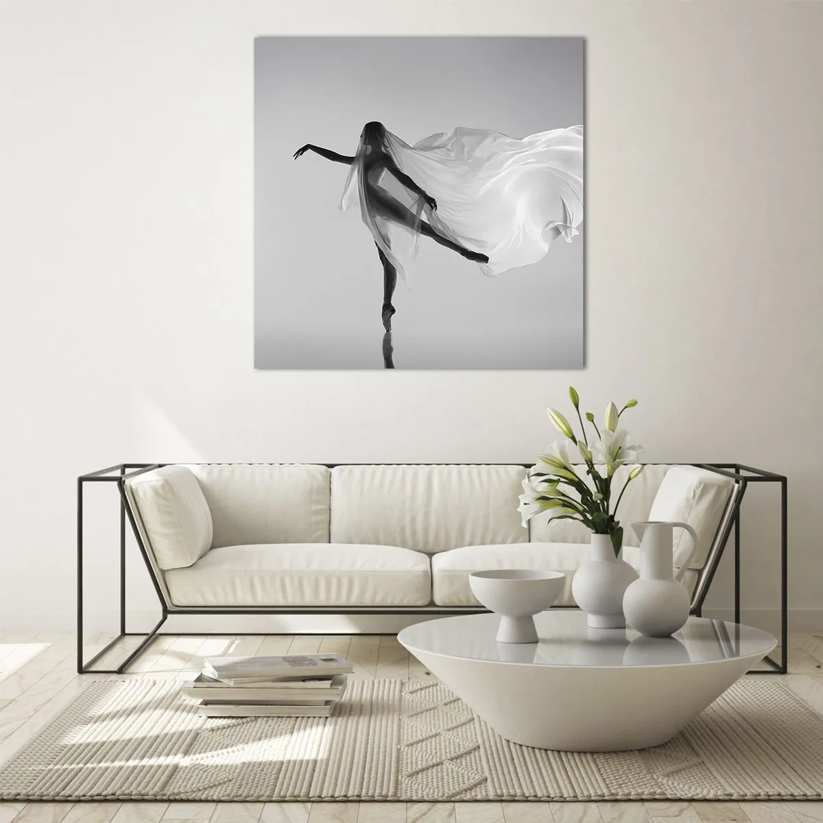 Glasbild - Bild auf glas - Leichtigkeit und Anmut - 60x60 cm