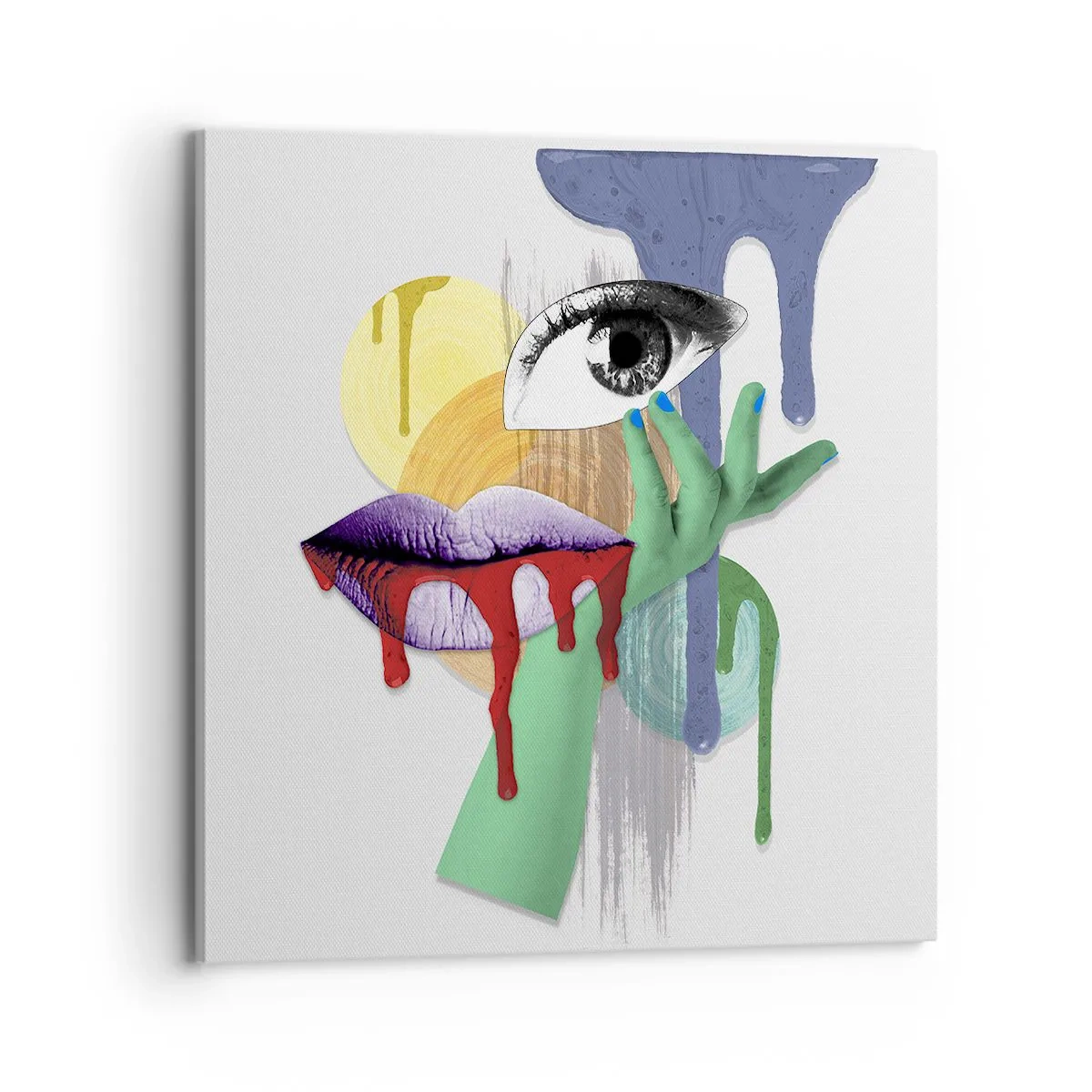 Bild auf Leinwand - Leinwandbild - Ein dekonstruiertes Porträt - 70x70 cm