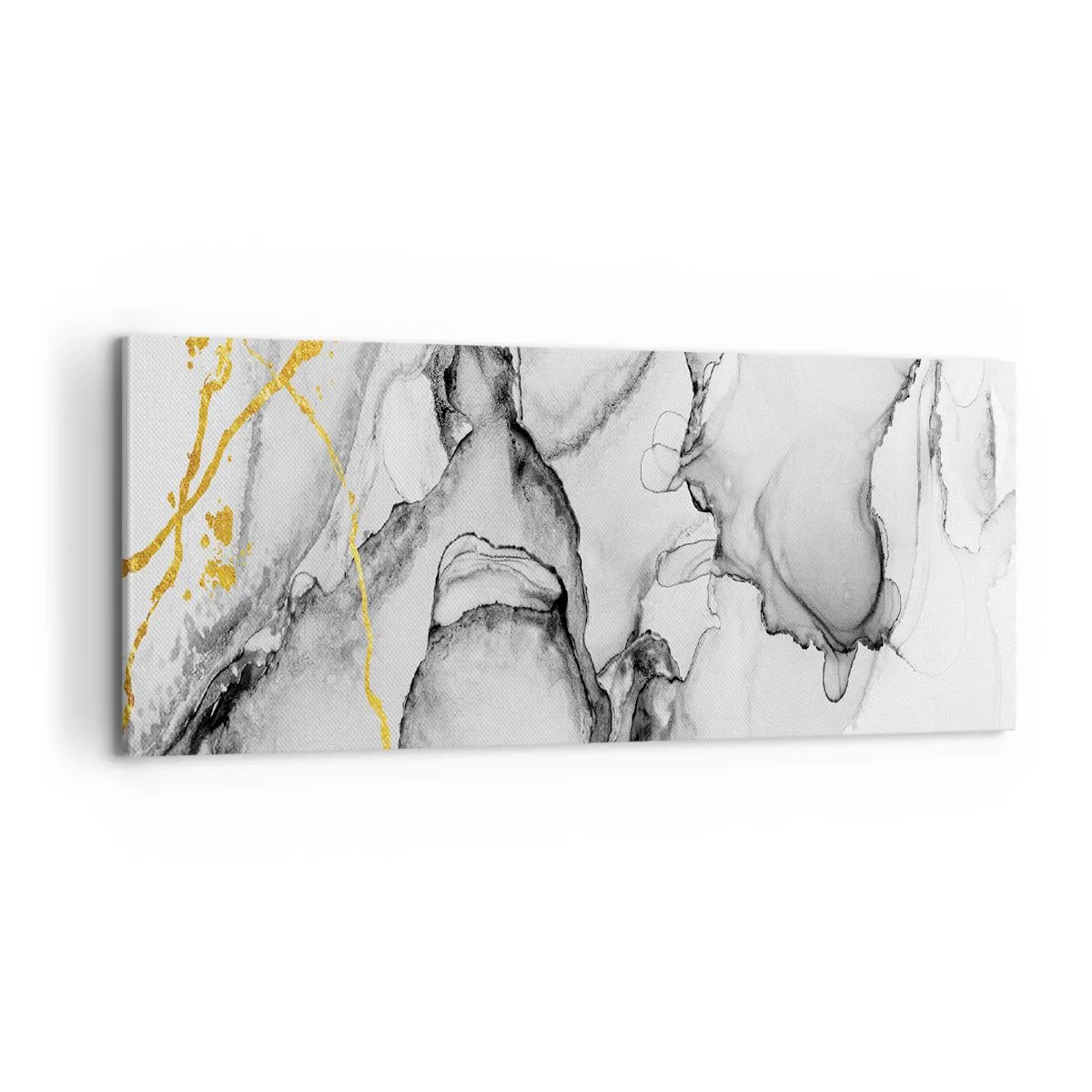 Bild auf Leinwand - Leinwandbild - Komposition mit Goldmotiv - 100x40 cm