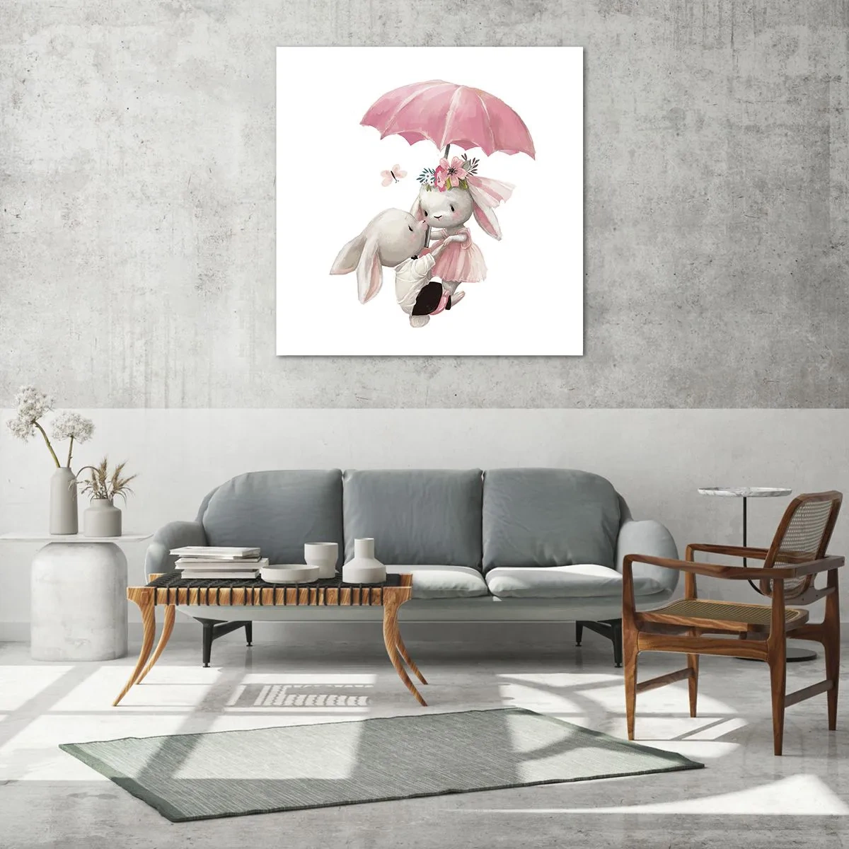 Glasbild - Bild auf glas - Das ist eben Liebe - 70x70 cm