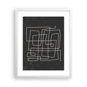 Poster in einem weißen Rahmen - Nicht so einfach - 40x50 cm