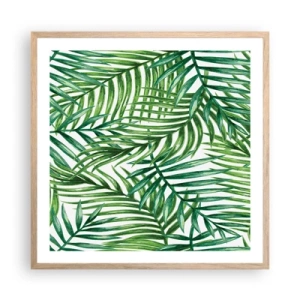 Poster in einem Rahmen aus heller Eiche - Unter dem grünen Baldachin - 60x60 cm