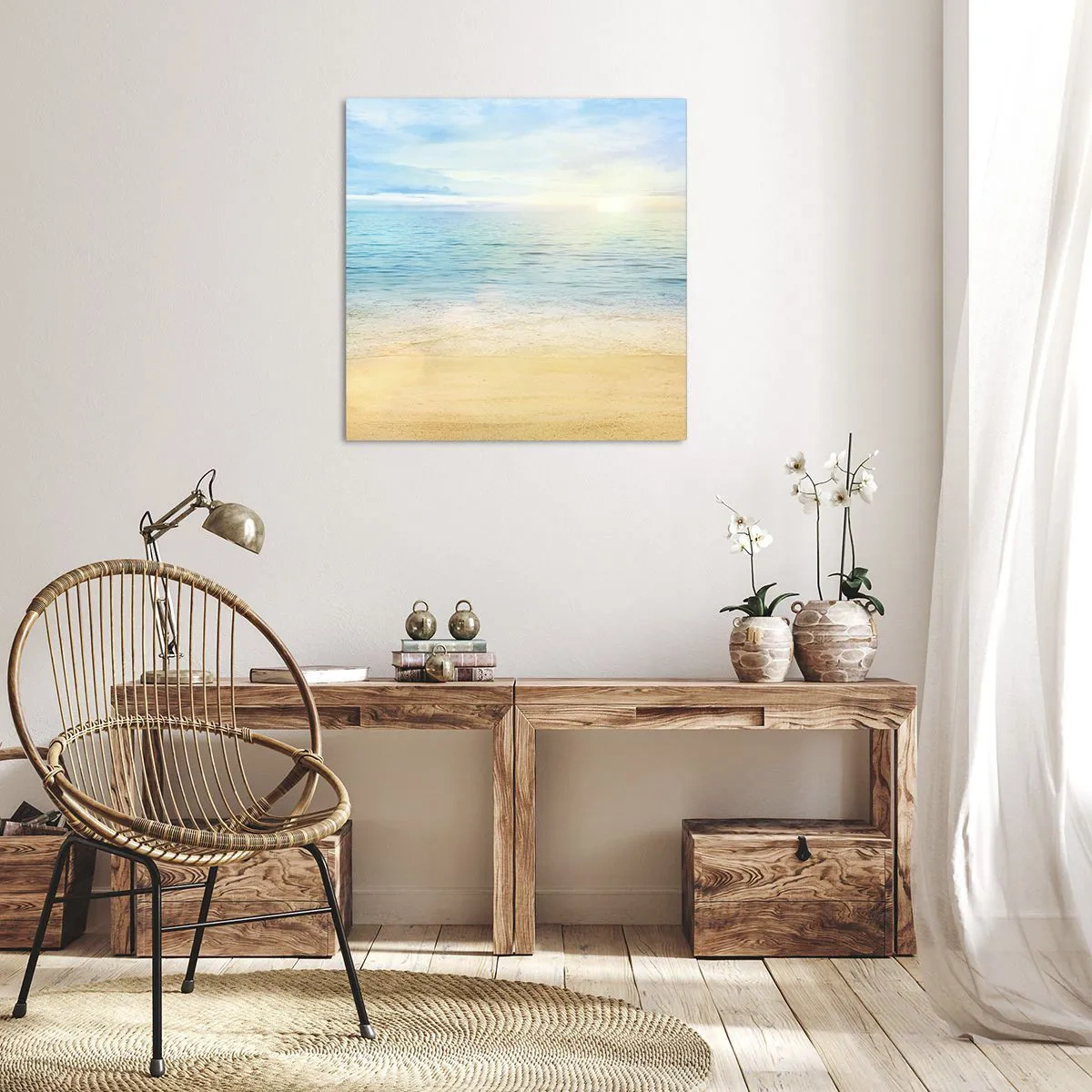 Bild auf Leinwand - Leinwandbild - Großes Blau - 50x50 cm