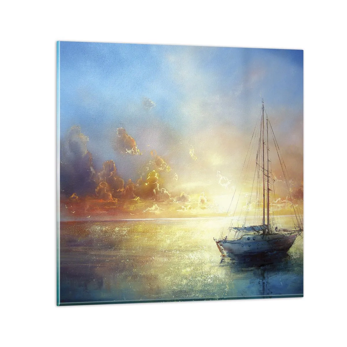 Glasbild - Bild auf glas - In einer goldenen Bucht - 50x50 cm