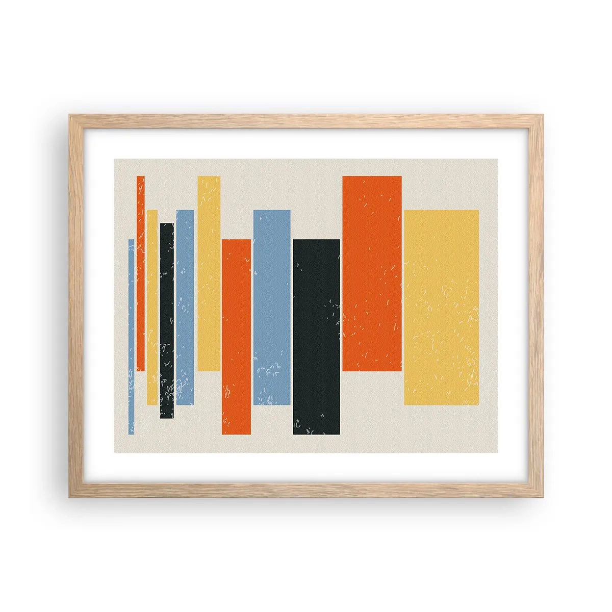 Poster in einem Rahmen aus heller Eiche - Musiknotation - 50x40 cm