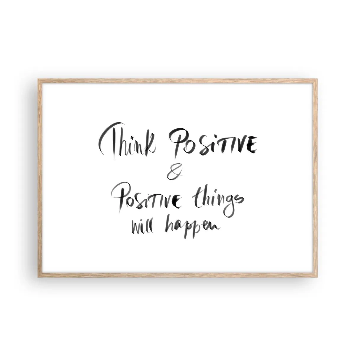 Poster in einem Rahmen aus heller Eiche - Wie soll man leben? - 100x70 cm