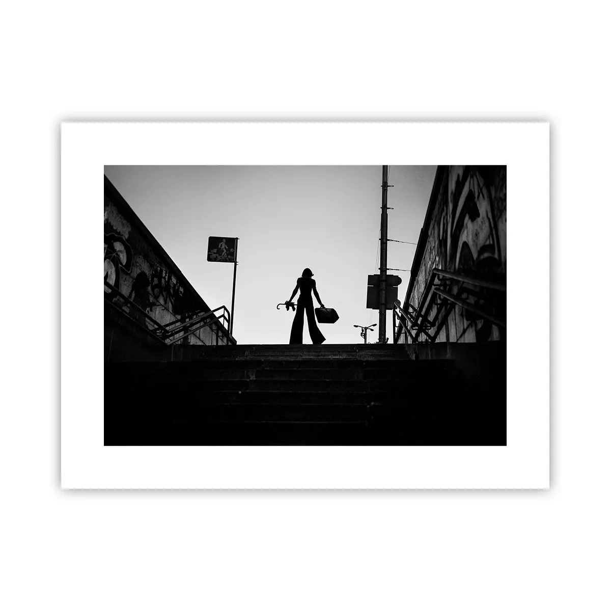 Poster - Städtisches Wandern - 40x30 cm
